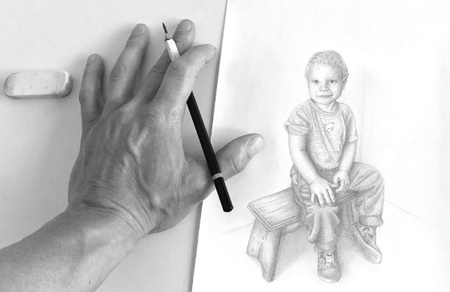 portret; svinčnik; ilustracija #I21