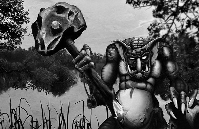 troll painting & digital illustration